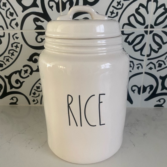 Rae Dunn Kitchen New Rae Dunn Artesian Collection Rice 95 Canister